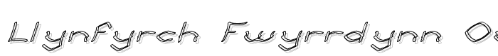 Llynfyrch Fwyrrdynn Ouline font
